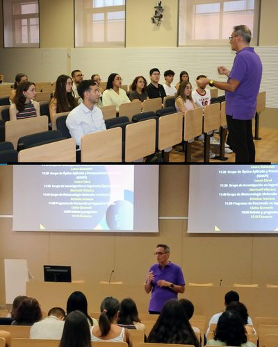 Sessió de benvinguda als estudiants del Màster Universitari en Optometria i Ciències de la Visió