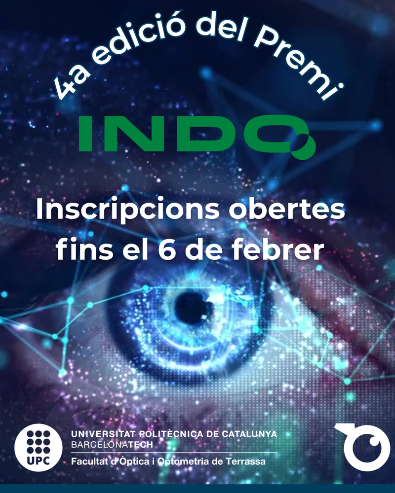 Cuarta convocatoria del Premio INDO - UPC de investigación joven en óptica y optometría